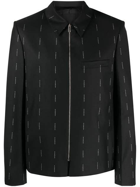 gabardine zipped jacket givenchy|Givenchy wool jacket.